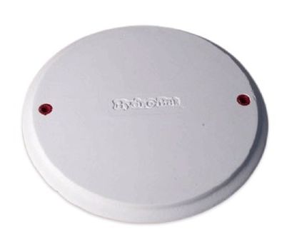 Hydrocal plaster disc used in ceramics, featuring two red holes for ease of handling, ideal for molding and casting.