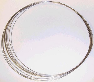 Coil of stainless steel wire for ceramic and pottery construction, ideal for armatures and supporting sculpture projects.