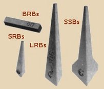 Assortment of ceramic kiln furniture: BRBs, SRBs, LRBs, and SSBs showing various shapes for optimal firing support.
