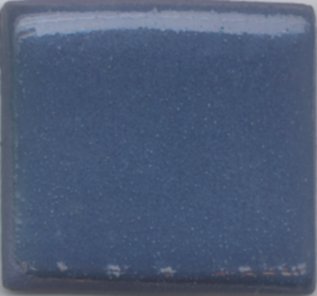 Deep blue glossy ceramic glaze sample tile, showcasing texture and finish for pottery and sculpture applications.