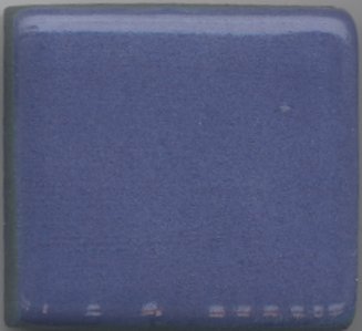 Glossy cerulean blue glaze sample tile, showcasing color consistency for pottery and ceramic projects.