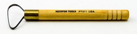 Kemper Tools PT511 wire clay cutter with a wooden handle, used for shaping and trimming ceramics and pottery.
