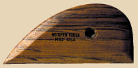 Wooden trimming tool from Kemper Tools, ideal for shaping and detailing pottery and ceramics in the studio.