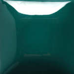 Glossy dark green ceramic glaze sample with a smooth finish, ideal for pottery and clay projects.