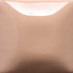 Smooth, glossy glaze sample in a soft, light peach hue, suitable for ceramics and pottery decoration applications.