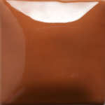 Glossy brown clay glaze sample, ideal for pottery decoration and firing in a kiln, showcasing rich earthy tones.
