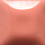 Soft peach-colored ceramic glaze, smooth surface, ideal for pottery and decorative ceramics at Georgies Ceramic & Clay Company.