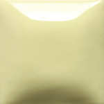 Glossy pale yellow ceramic glaze sample, ideal for pottery and sculpture finishing, showcasing smooth texture and color.