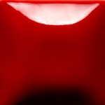 Glossy red glaze sample, showcasing vibrant color suitable for pottery and ceramic decorating applications.