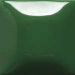 Glossy emerald green glaze sample tile from Georgies Ceramic & Clay Company, showcasing a smooth, vibrant finish.