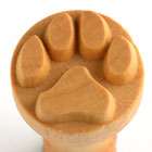 Ceramic paw print stamp with detailed claws, used for decorating pottery and clay projects at Georgies Ceramic & Clay Company.