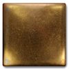 Shiny gold ceramic glaze sample square, ideal for decorating pottery and sculptures in Georgies ceramic studio.