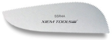 Stainless steel Xiem Tools SSR4A sculpting tool with serrated edges, designed for detailing in ceramics and pottery.