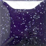 Deep purple glaze with white speckles, showcasing a glossy finish, ideal for enhancing ceramic pottery and sculptures.