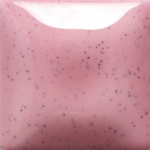 Textured pink ceramic glaze sample with speckles, ideal for pottery and decorative ceramics.