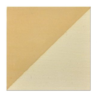 Color swatch featuring a beige and off-white divided diagonal design, suitable for ceramic glaze applications.