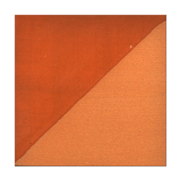 Two-color clay sample featuring a rich terracotta hue on one side and a lighter tan color on the other, ideal for pottery.