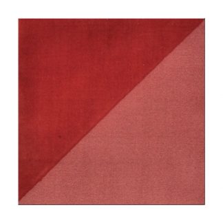 Red clay glaze color swatch featuring a gradient from deep red to light pink, ideal for pottery and ceramic decorating.