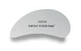 Ceramic trimming tool with a smooth edge, designed for shaping and finishing pottery in clay work.