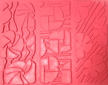 Silicone texture mat with floral and geometric patterns for decorating clay and pottery at Georgies Ceramic & Clay Company.