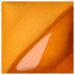Glossy orange ceramic glaze swatch showcasing a vibrant, warm hue ideal for pottery and sculptural applications.