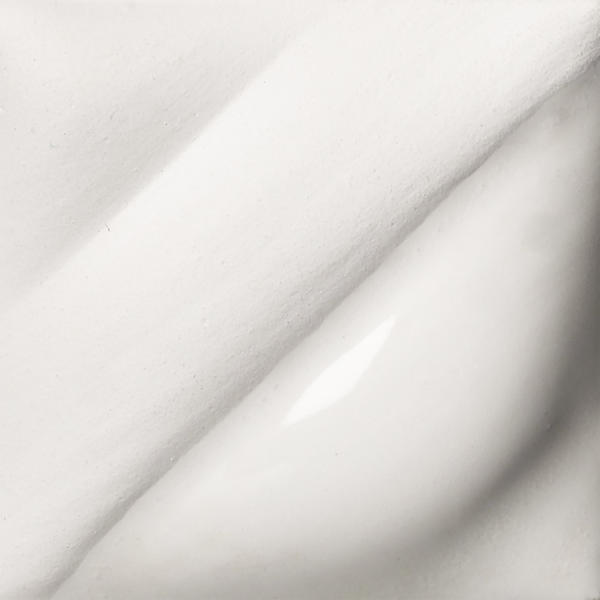 Smooth, glossy surface of white stoneware clay, showcasing its texture and sheen for ceramic projects.