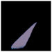 A lavender clay tool with a pointed tip, used for shaping and detailing in pottery and ceramics.