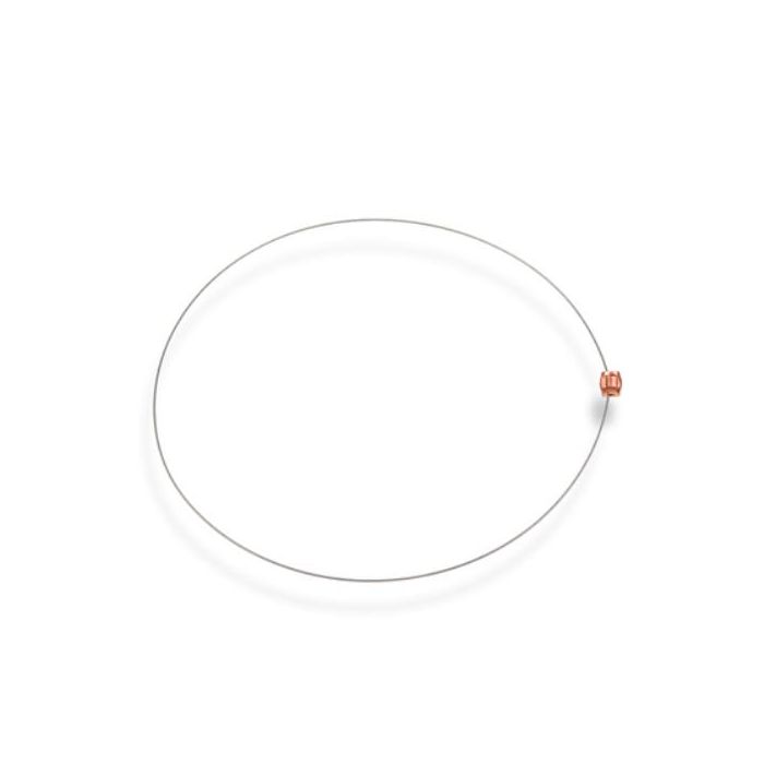 Metal wire loop for ceramic hanging, featuring an orange connector for easy suspension in the studio or classroom.