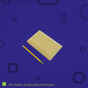 A clay slab on a blue background with a yellow pencil for scale, used in ceramic sculpting and handbuilding.