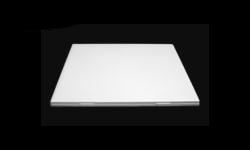 White plaster bat used in ceramics for shaping and drying pottery, designed to fit kiln shelves and support clay work.
