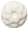 White ceramic sphere with a textured surface, ideal for clay sculpting or decorative applications in pottery.