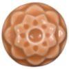 Peach colored ceramic glaze in a flower pattern, ideal for decorating pottery and enhancing clay sculptures.