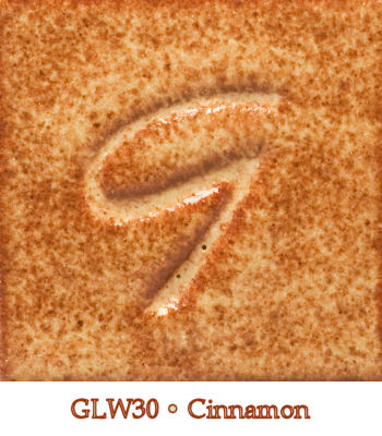 A square ceramic tile with a glossy cinnamon glaze, displaying the number 9 embossed on its surface, labeled GLW30.