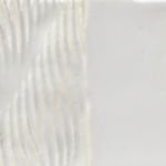 Textured white ceramic tile featuring a wavy pattern, ideal for glazing and decorating pottery or sculptures.