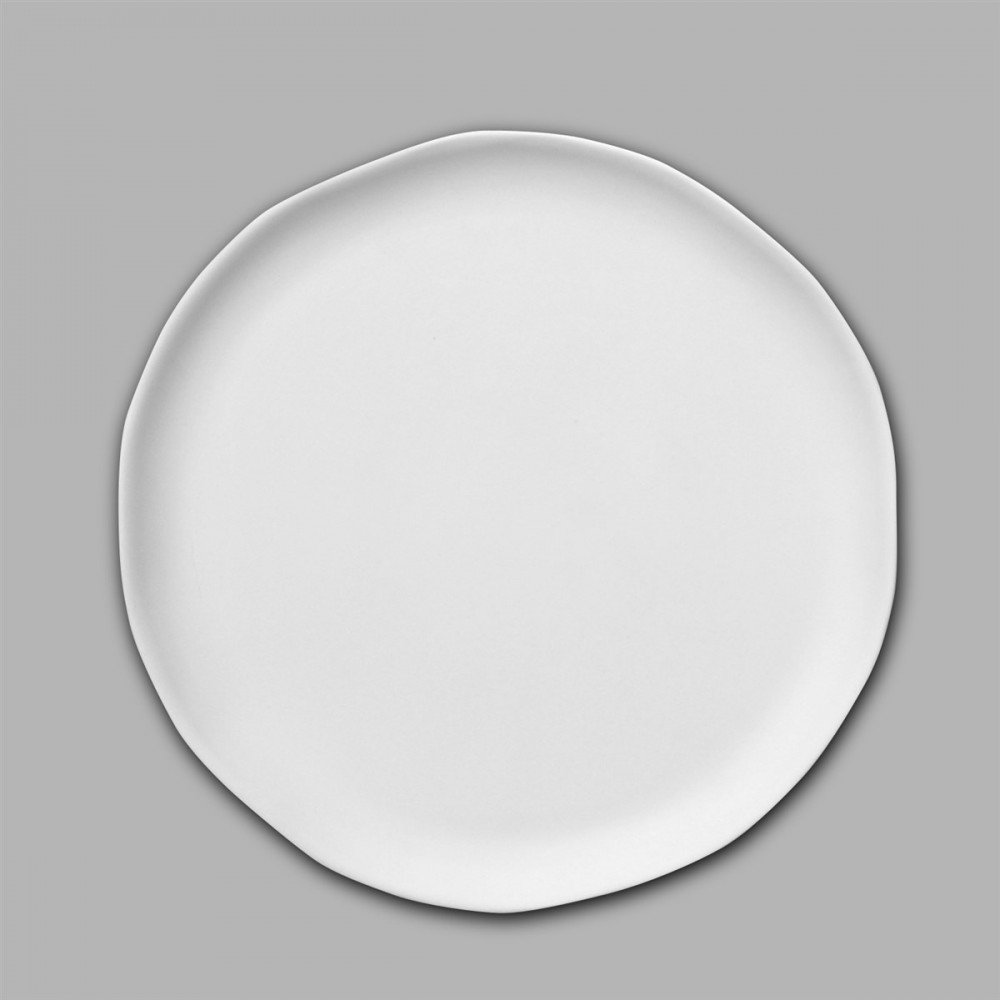 White ceramic platter with an octagonal shape, ideal for glazing and serving in pottery projects.