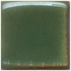 A glossy green ceramic glaze sample, showing a smooth texture and subtle variations in color, ideal for pottery decoration.