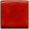 Vibrant glossy red tile glaze sample, perfect for pottery and ceramic projects at Georgies Ceramic & Clay Company.