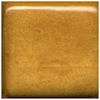 Glossy yellow-brown ceramic glaze square sample, ideal for pottery decoration and glazing techniques in ceramics.