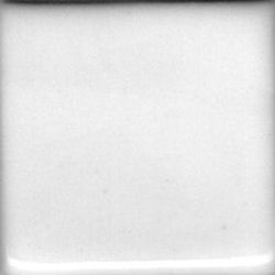 A smooth, glossy white ceramic glaze tile, ideal for pottery and decorative ceramics, showcasing a clean, neutral finish.