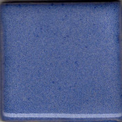 A blue ceramic glaze sample tile with a smooth, glossy finish, showcasing subtle texture variations and depth.