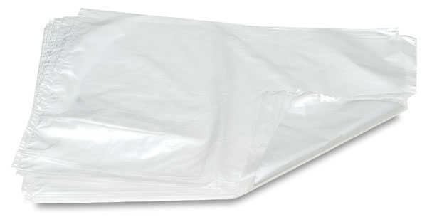 Clear plastic kiln shelf protector, ideal for preventing glaze drips and maintaining kiln shelves in ceramics firing processes.