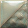 Creamy turquoise ceramic glaze sample showing a glossy finish, ideal for decorative pottery and sculptural works.