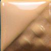 Beige ceramic glaze sample with a glossy finish, showcasing a smooth surface suitable for ceramics and pottery projects.