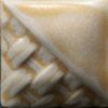 Glossy ceramics tile in a two-tone design, featuring textured woven patterns in light beige and glossy caramel glazes.