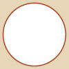 White ceramic glaze sample with a smooth finish, featuring a subtle reddish-brown rim, ideal for pottery and sculpture.