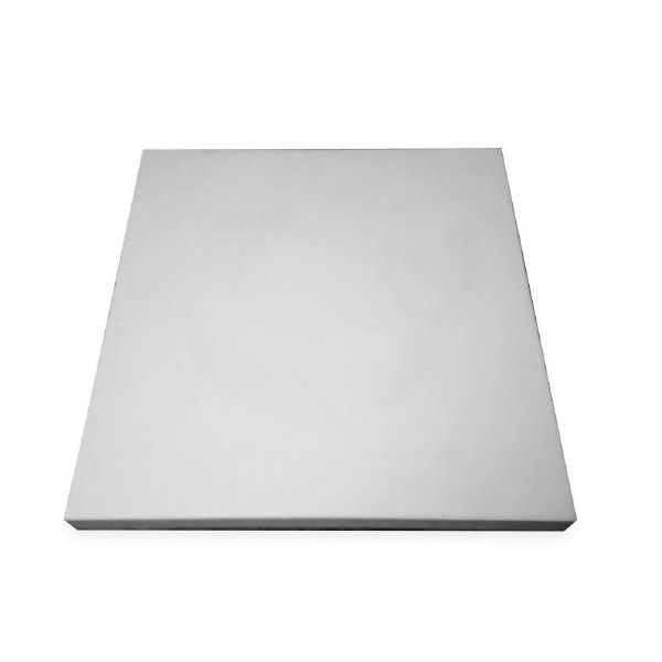 A flat, smooth canvas board, ideal for sculpting and ceramic decoration techniques in pottery studios.