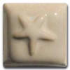 Textured square clay tile with a star design, showcasing smooth, off-white surface ideal for ceramics and pottery projects.