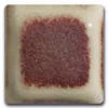 Ceramic color swatch showcasing a textured, deep burgundy glaze on a light cream background, ideal for pottery decoration.