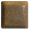 Rustic golden-brown glaze sample tile with a glossy finish, ideal for pottery and ceramic decoration.
