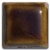 Square ceramic glaze sample featuring rich brown and purple hues, used for pottery and decorative finishes.